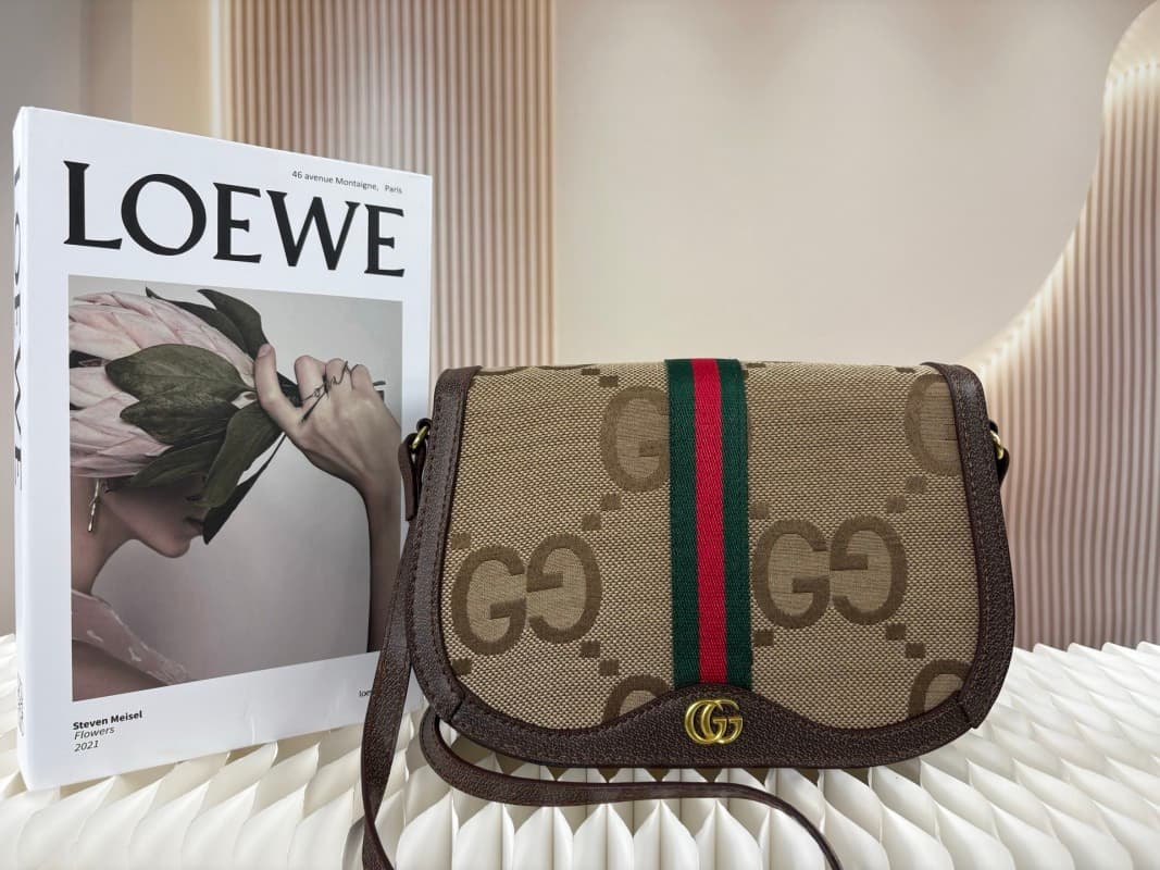 Sac bandoulière Ophidia pour femme, toile GG Supreme, bande Web, bandoulière ajustable