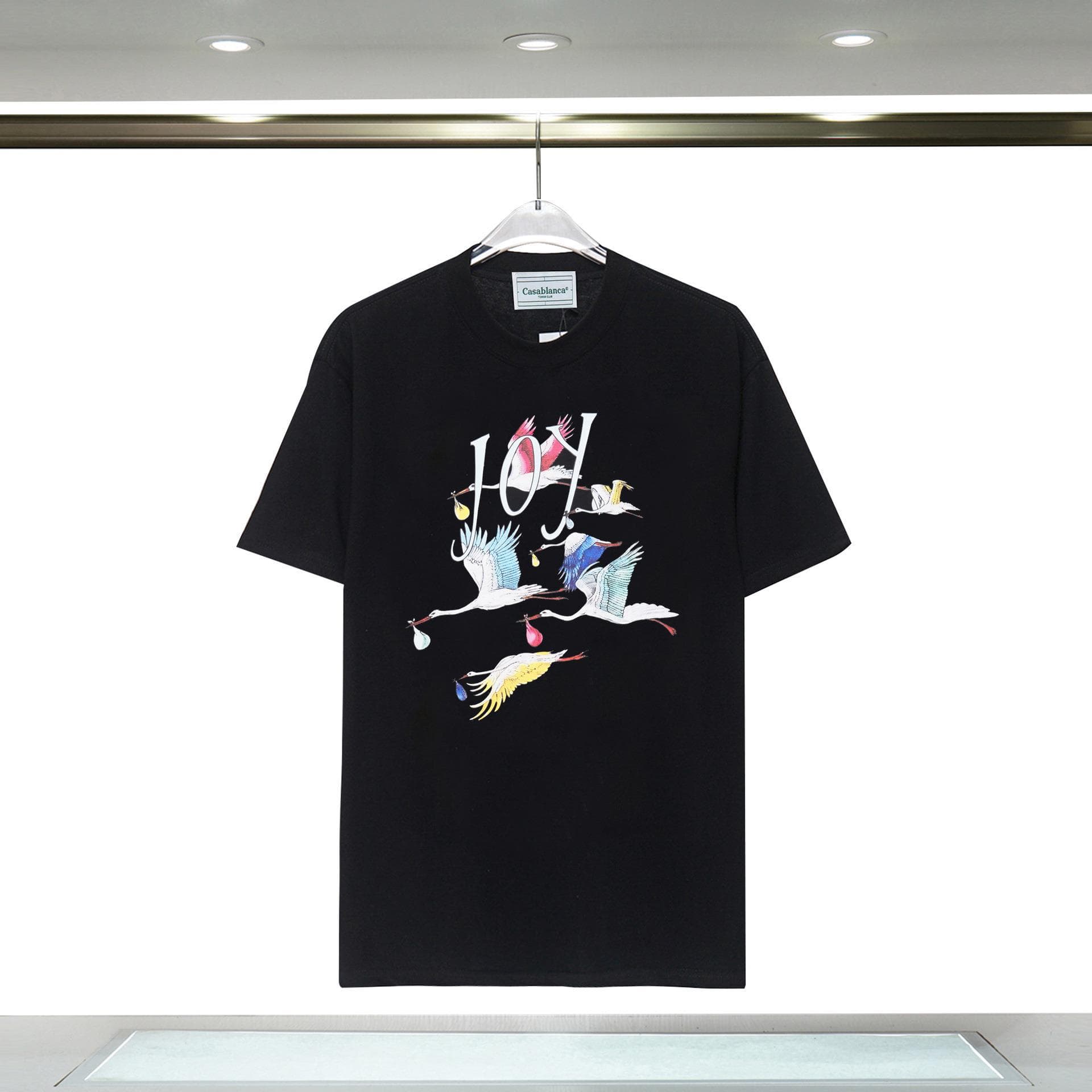 Vêtements pour hommes 24 nouveaux styles Illusion Gate Letter Printing T-shirt à manches courtes à col rond personnalisé