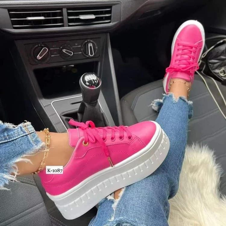Chaussures de commerce extérieur européennes et américaines, nouvelles chaussures simples à semelle épaisse, grande taille, à lacets, blanches,