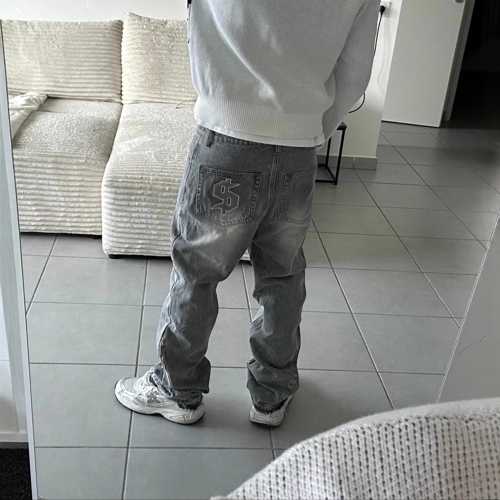 Suvene Trendy Streetwear Embroidered Zipper Straight Leg Trousers Casual Sports Sweatshirts And Sweatpants For Men And Women
