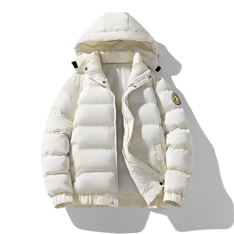 Men's Thick Warm Down Jacket – Oversized Hooded Winter Coat (Windproof & Trendy)