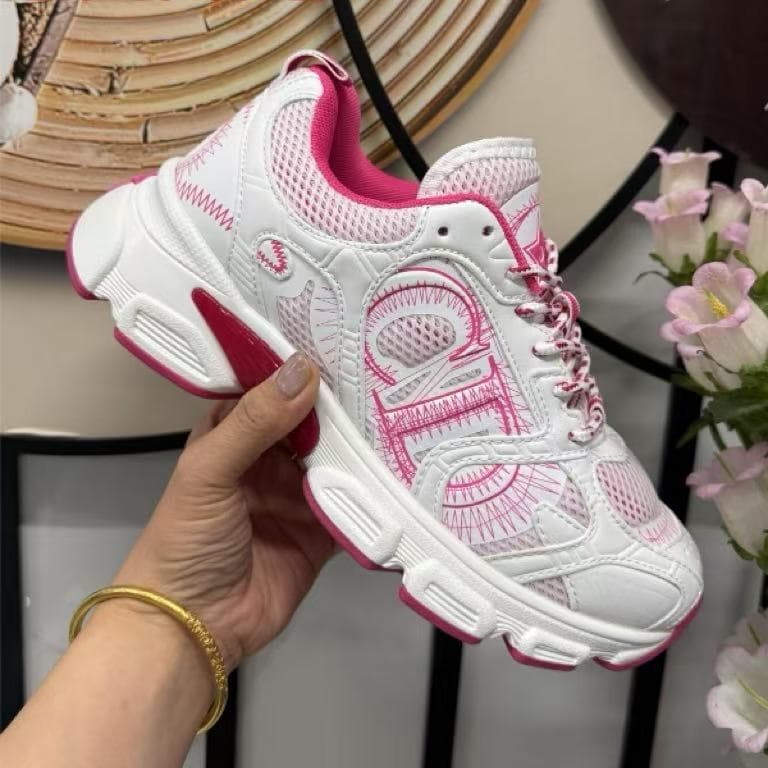 DIOR 25ss Dad New Homme B30 et Femme, Baskets décontractées polyvalentes à lacets en maille, Modèle Fashion CD Color-blocking résistant à l'usu