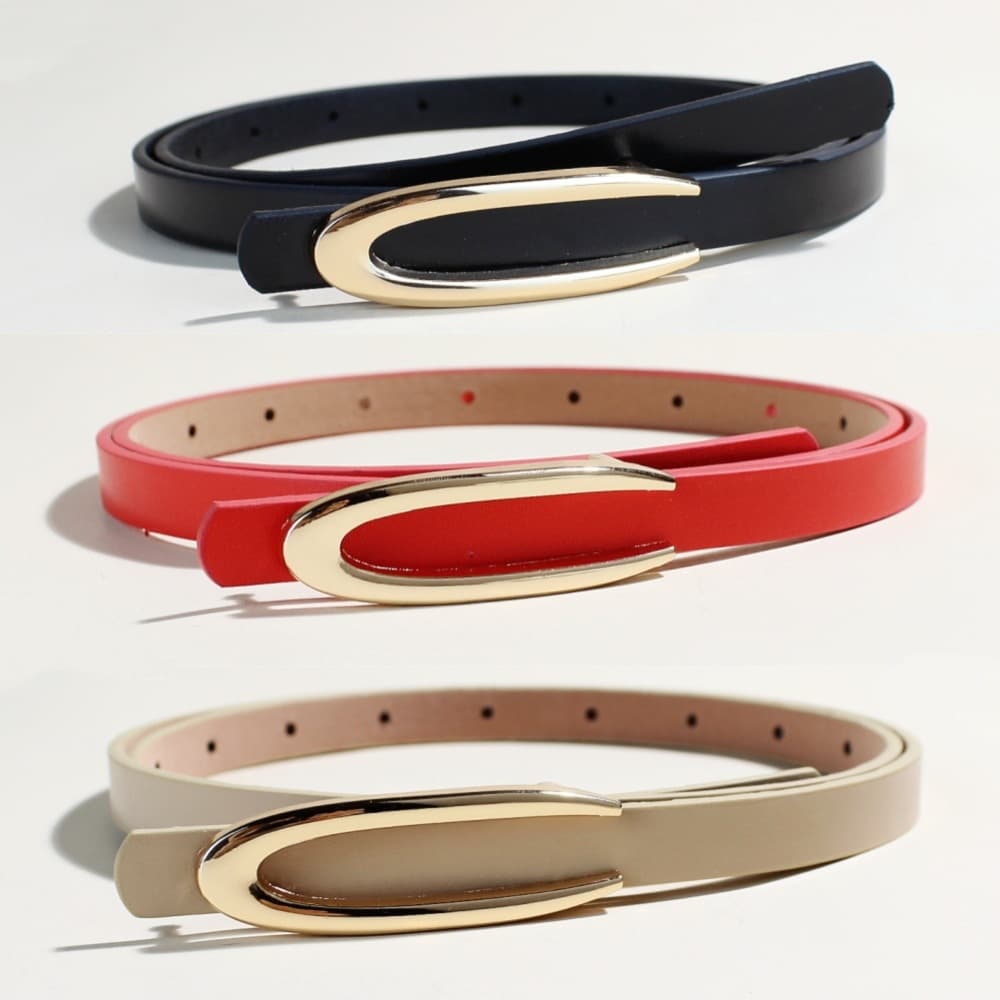 Elegant Women's Thin Belt - Decorative Slim Waist Chain For Dresses Coats & Jeans (Adjustable 0.8" Fashion Accessory)