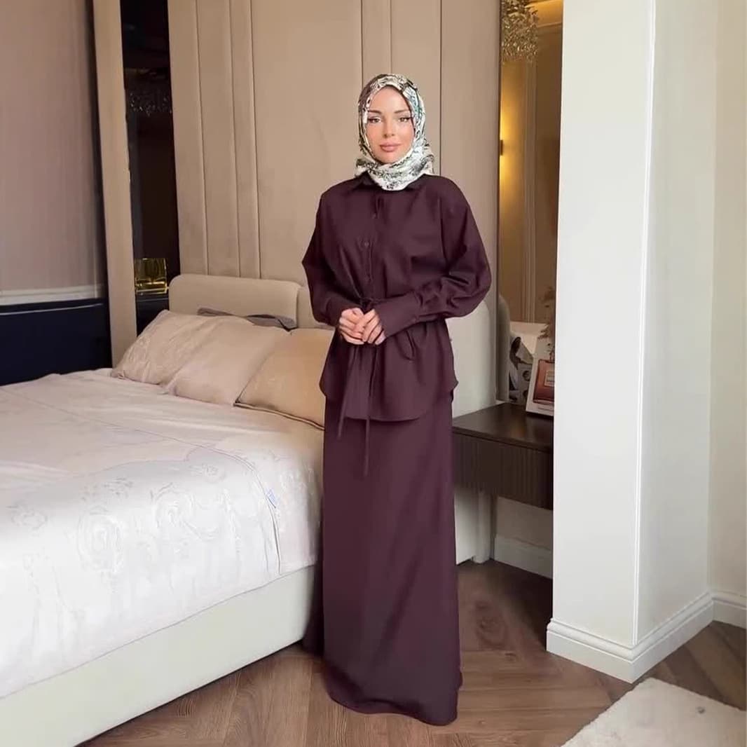 Women's Clothing Spring Famous Warm Elegant Noble Long Sleeved Top Comfortable Long Skirt Suit Women