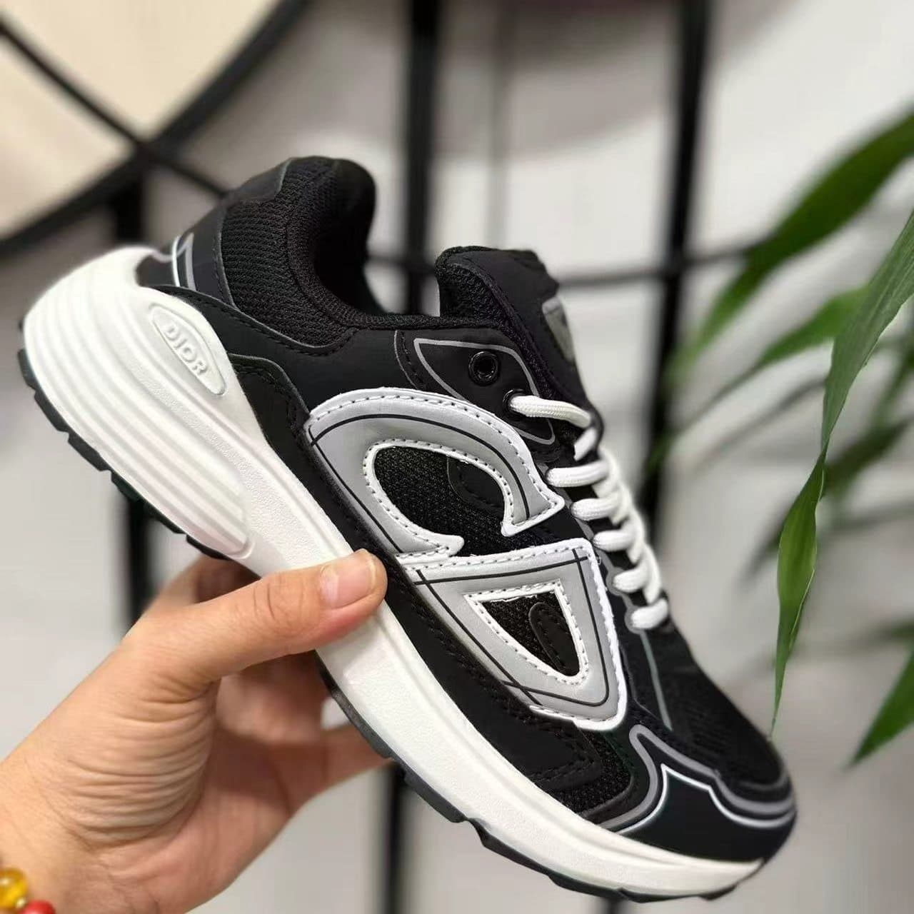 Baskets Dior B30 pour homme et femme, en mesh technique respirant, basses, à lacets, logo CD30 réfléchissant, ultra-légères, style urbain décon