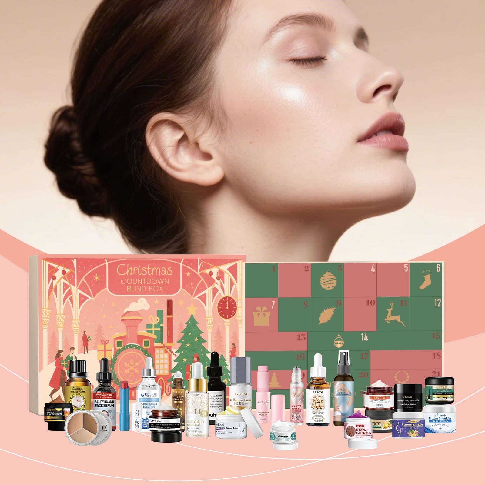 Hydrating Moisturizing Skincare Makeup Multiple Combinations Surprise Christmas Beauty Gift Box