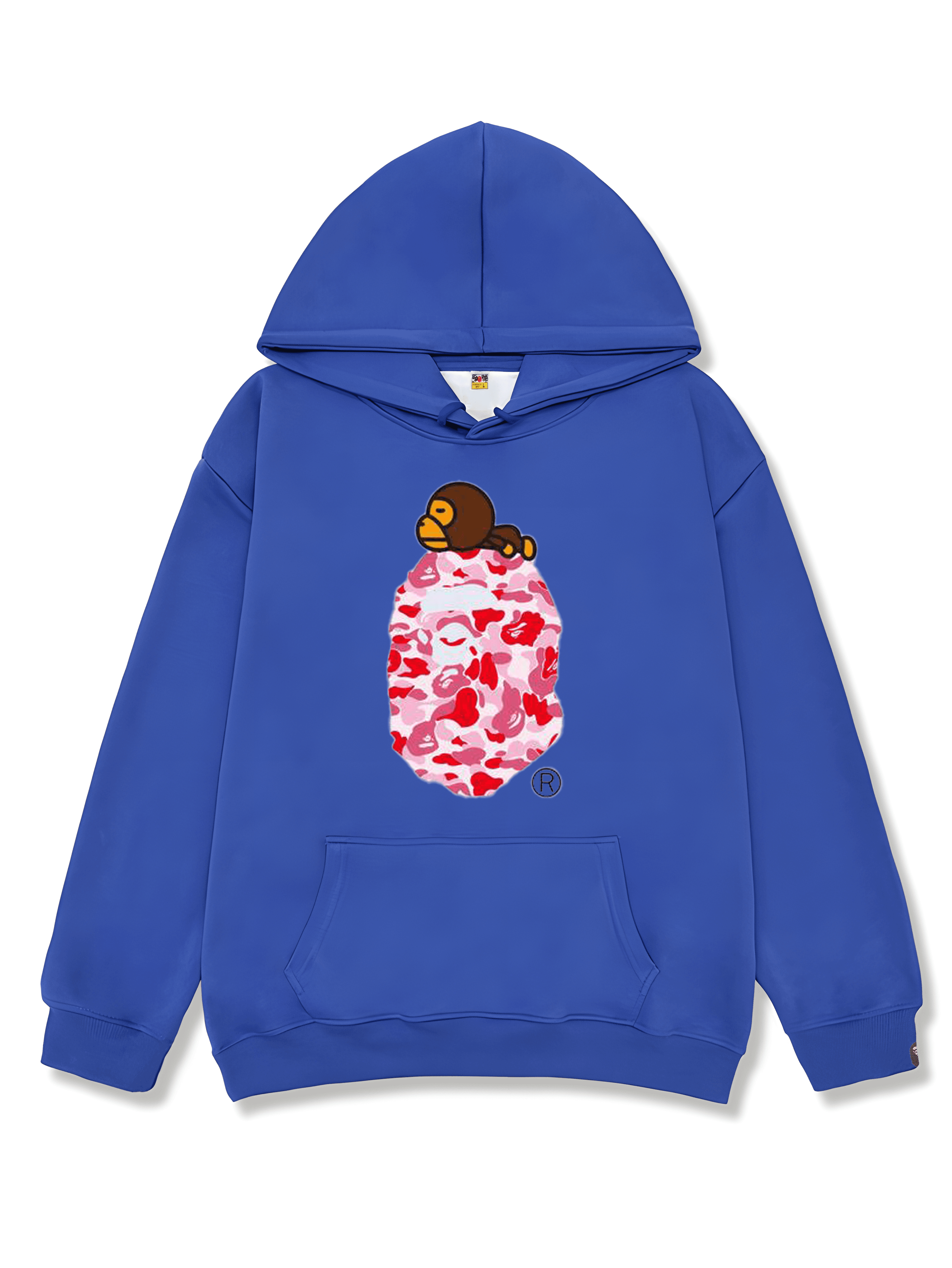 A Bathing APE BAPE-Gorilla&Camouflage Ape Man Pattern Printed Hoodie Unisex