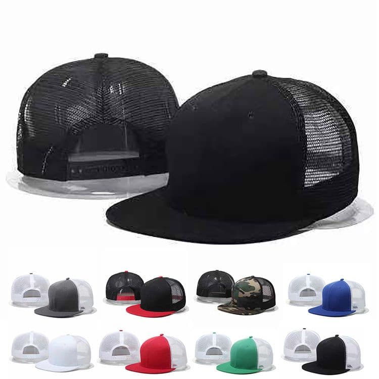 Summer hat Fashion flat brimmed hat Solid basic Baseball cap Men's hip hop hat Women's breathable sunscreen hat
