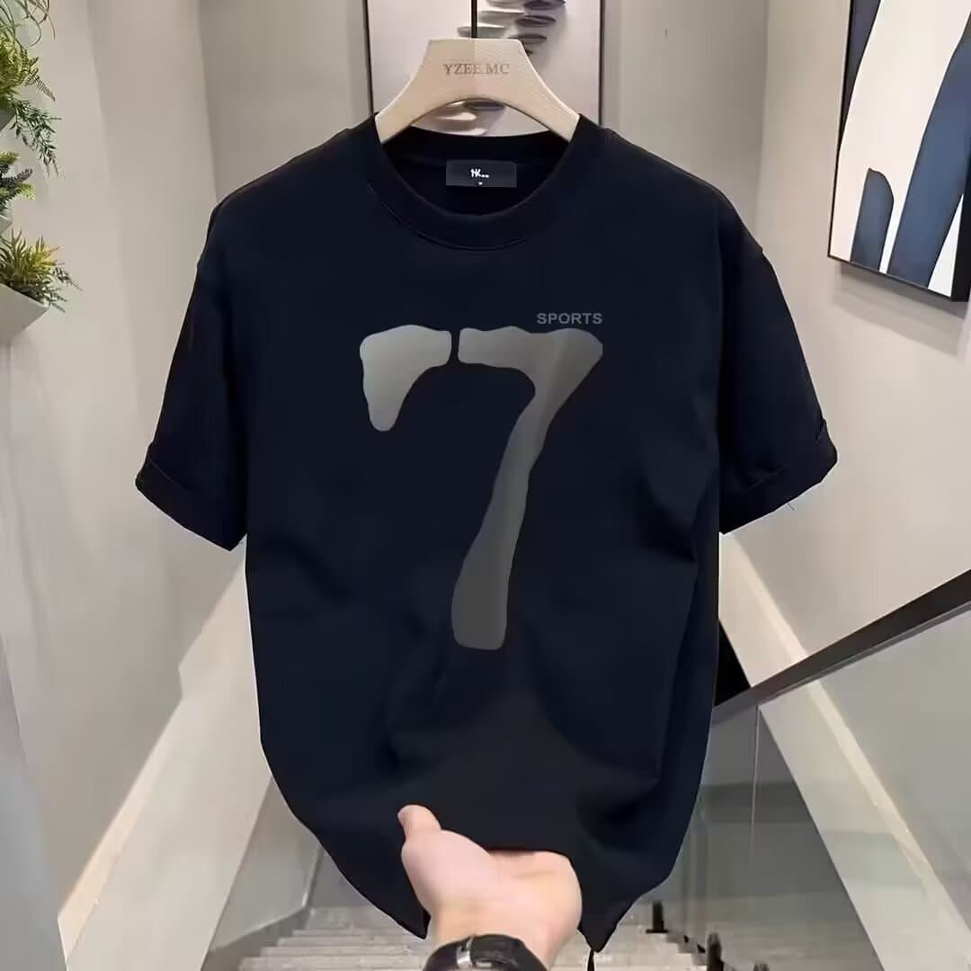 T-shirt d'été à manches courtes pour femme, collection tendance, coupe ample et décontractée, imprimé, manches courtes, noir.