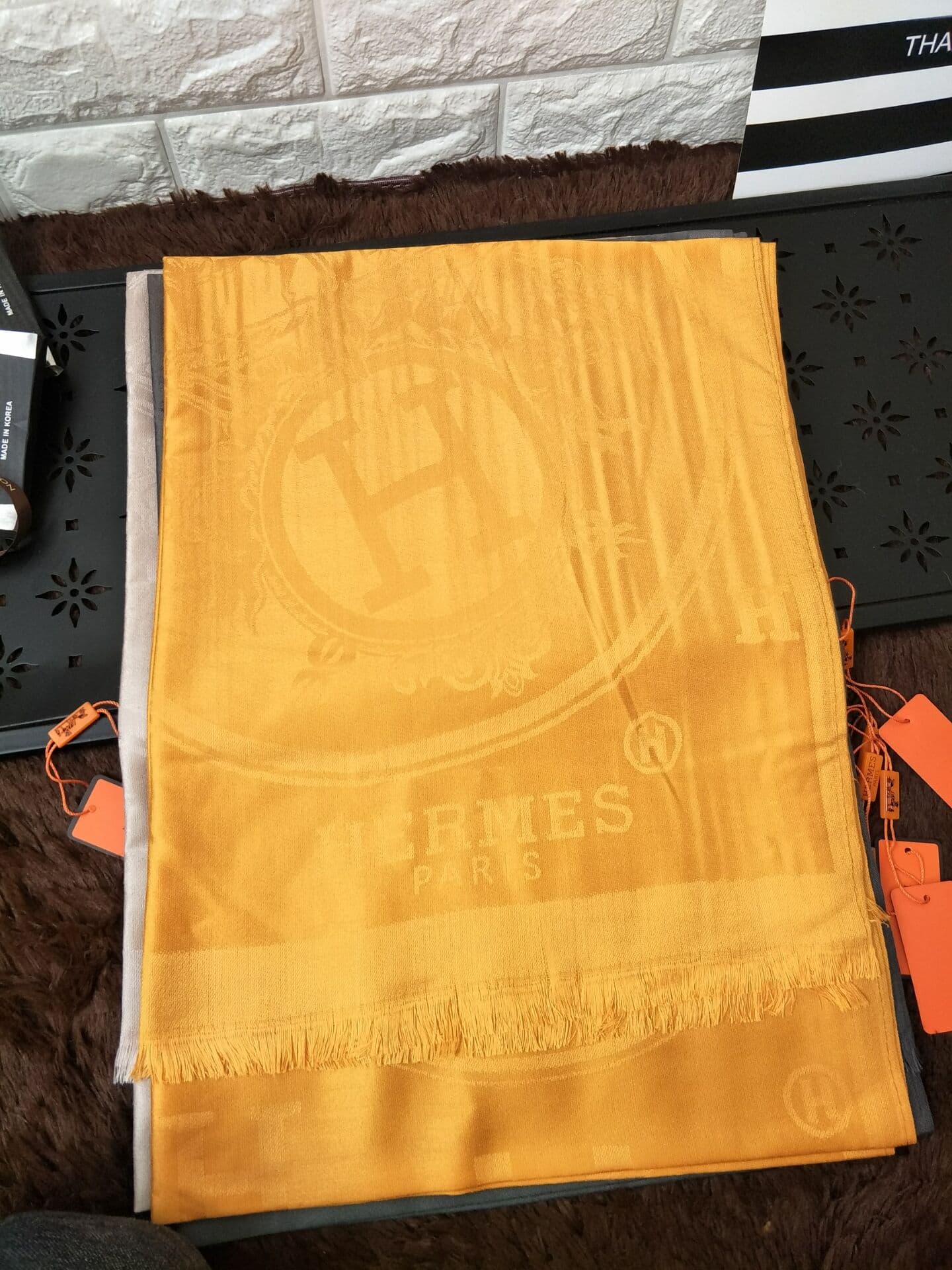 HERMES1 Hiver Men Écharpe En Cachemire Treillis Automne Et Hiver Épais Mode Chaud Sauvage Écharpe Châle