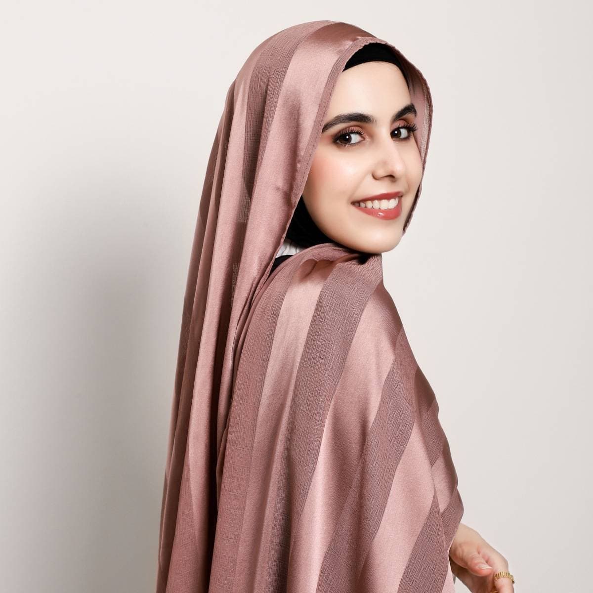 Unisex Solid color soft shimmering satin scarf women's scarf sunblock shawl Muslim