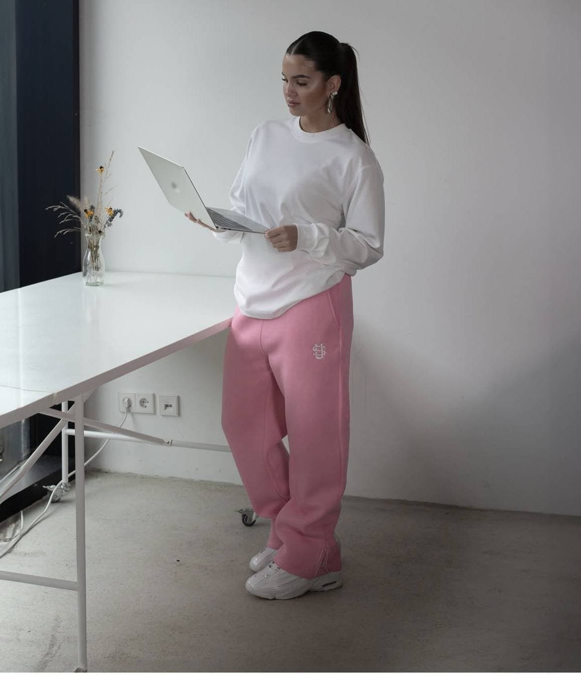 Pantalon de sport décontracté pour homme, style rétro Y2K, tendance hip-hop, taille élastique, fermeture éclair, ample, couleur unie