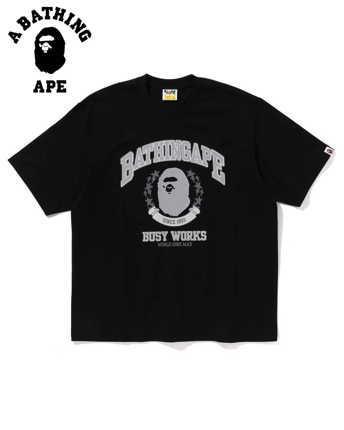 A BATHING APE BAPE-Bathing Ape Star Logo Loose T-shirt Made Of Pure Cotton Fabric