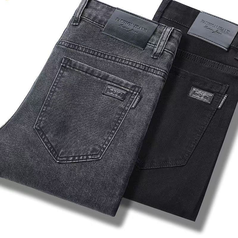 Men's Clothing Spring And Autumn Jeans Men's Slim Straight Trousers Summer New Elastic Casual Pants Men