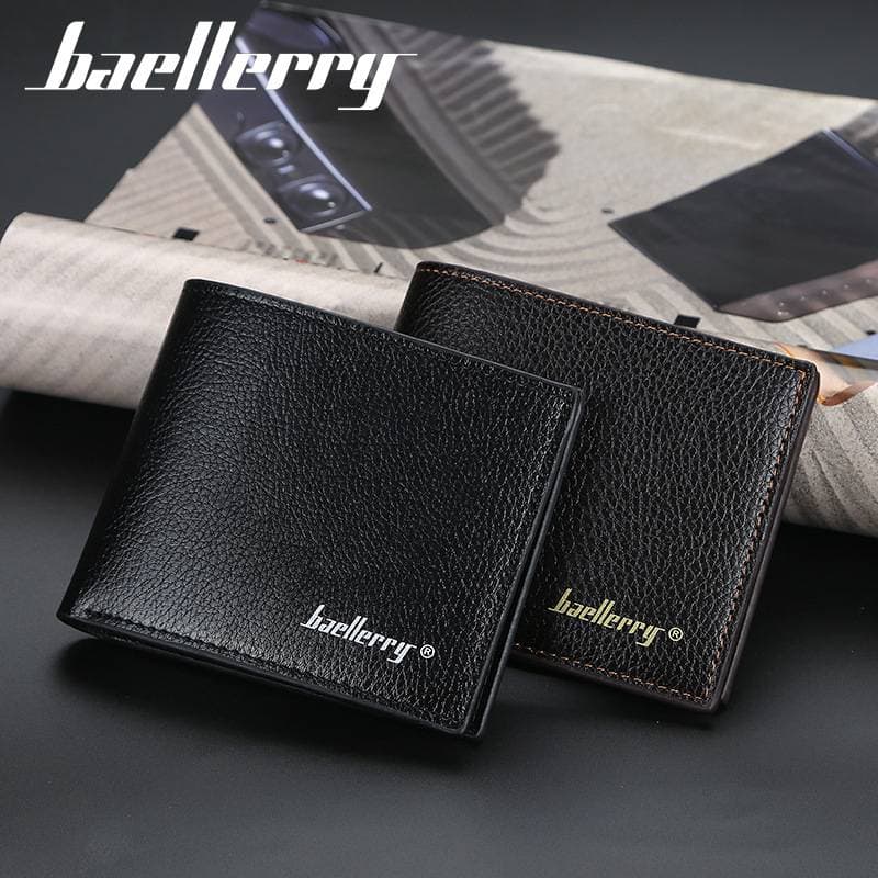 Men's Slim Leather Wallet – Grained Cowhide Card Holder (Minimalist & RFID Blocking)