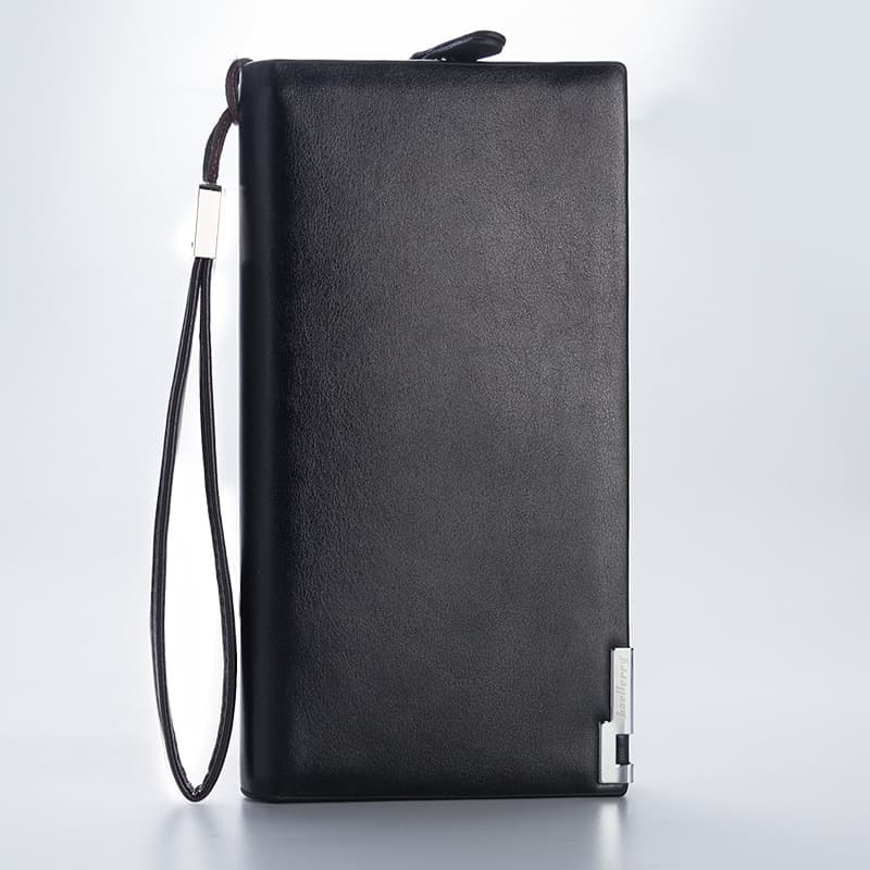 baellerry New Men's Long Clutch Multi-functional Business Casual Buckle Zipper Clutch Large Capacity