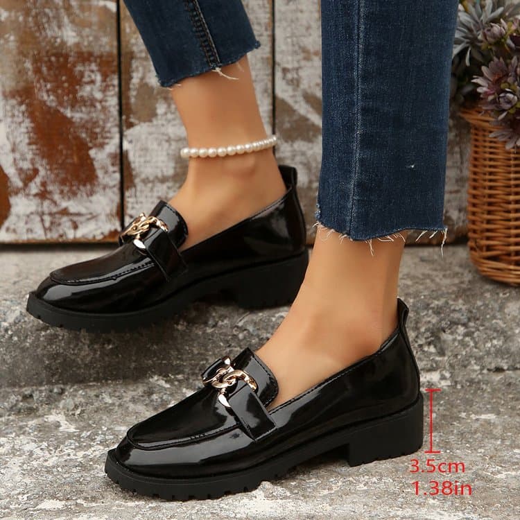 New Loafers Women's Shoes Platform Lace-up Shoes Small Leather Shoes