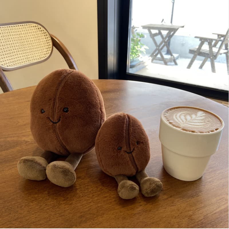 Stuffed Plush Animals Doll Fun Coffee Bean Doll Cute Plush Toy New Product Soothing Baby Doll Gift Female