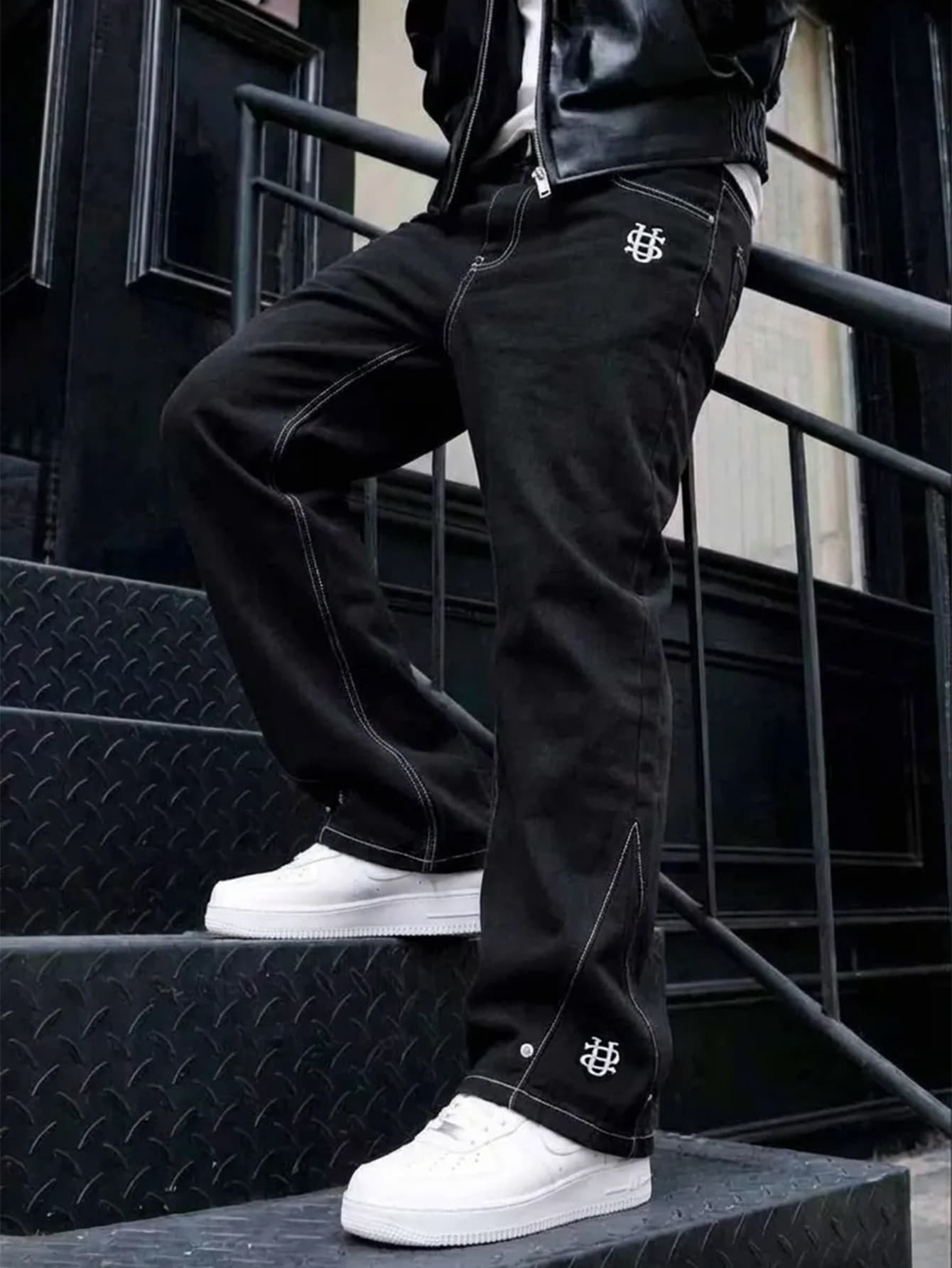Men's Clothing 2026 Spring New "US" Embroidered AAA Trendy Jeans Optimized Heavyweight European And American Black Denim Jeans