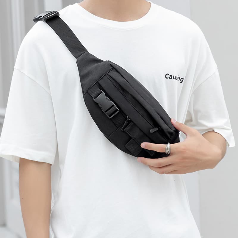 High Quality Men's Messenger Bag, Brand Lazy Style Chest New Waist INS Fashion Couple Shoulder Bag Female