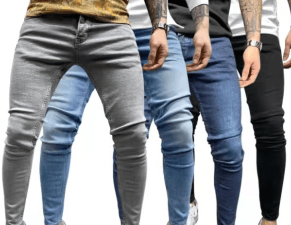 Men's Stretch Skinny Jeans - Premium Slim Fit Denim Pants, High Elasticity Comfort Jeans For Daily Wear