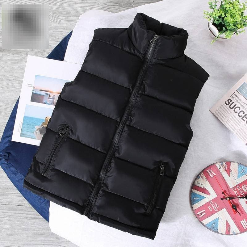 Men's Clothing Men's Silk Cotton Cotton Vest Style Autumn And Winter Fashion Jacket Warm Vest Solid Color Can Print Logo