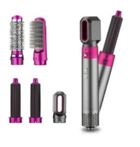 Sèche-cheveux double usage avec peigne à air chaud 5 en 1 et fer à friser multifonction automatique