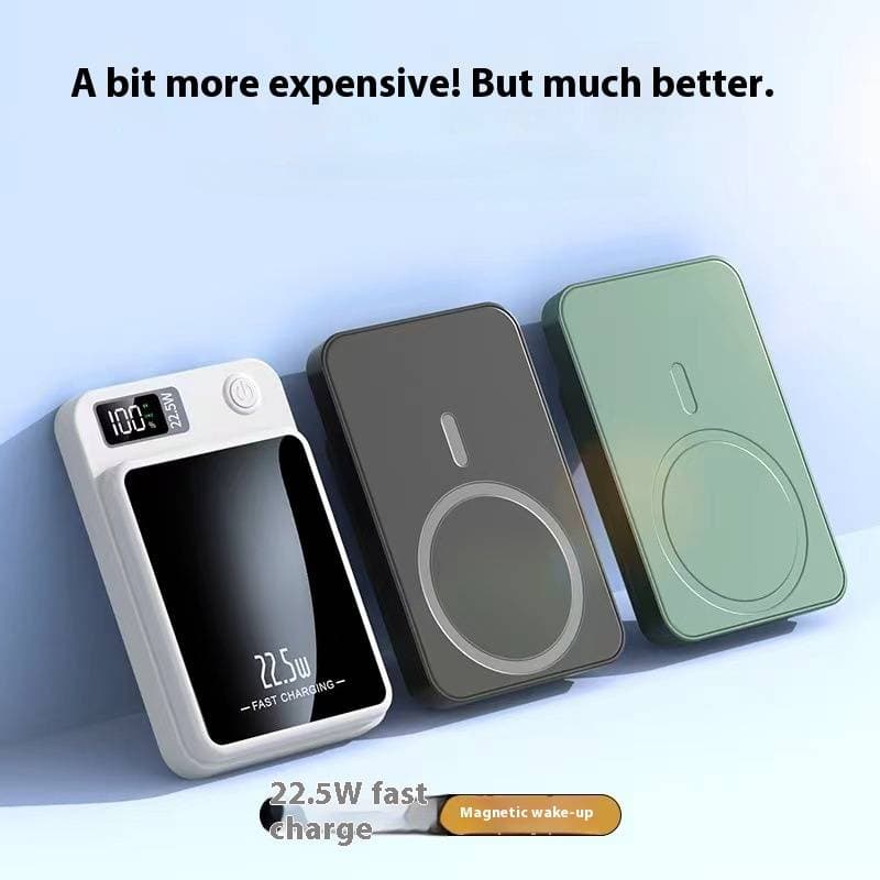 Ultra-Thin Wireless Magnetic Power Bank 20000mAh Portable Charger With Fast Charging, LED Display & Dual Charging Modes