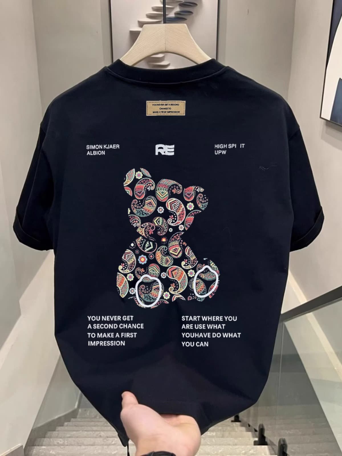 men's 100% cotton high quality round neck pullover short sleeve t-shirt