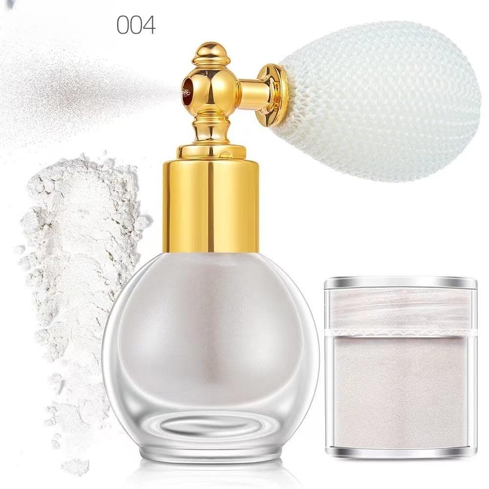 Shimmering Spray Powder Sparkle Powder, Body Glitter Face High Gloss Highlighter Loose Makeup for Women Hair Makeup