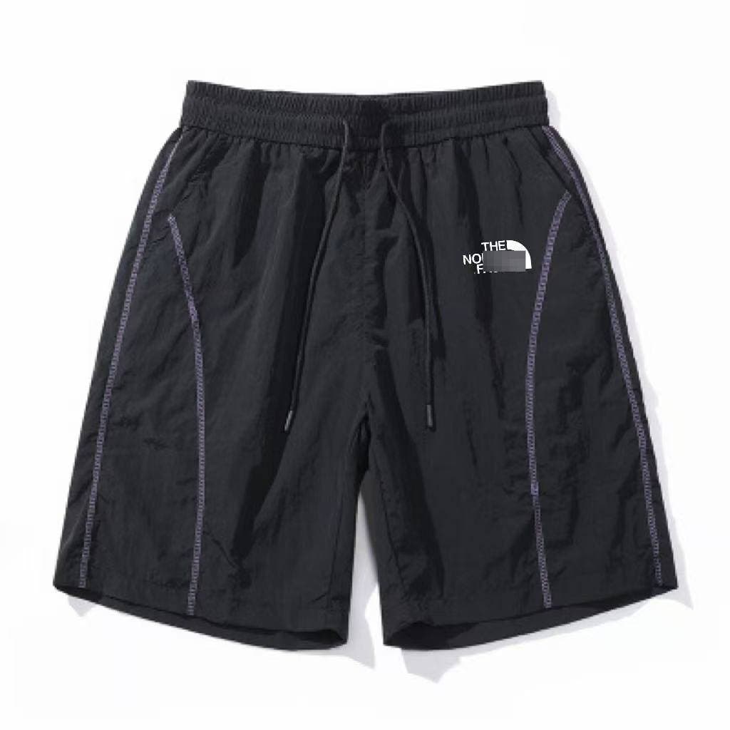 The N0rth Face Men's Outdoor Breathable Nylon Shorts, Contrast Stripe Loose Sun Protection Casual Sports Beach Shorts