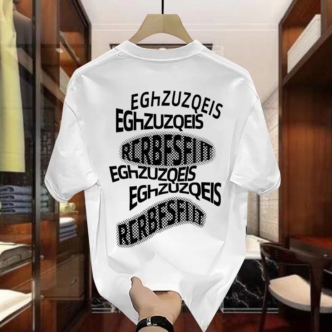2024Men's high-quality round-neck pullover short-sleeved t-shirt
