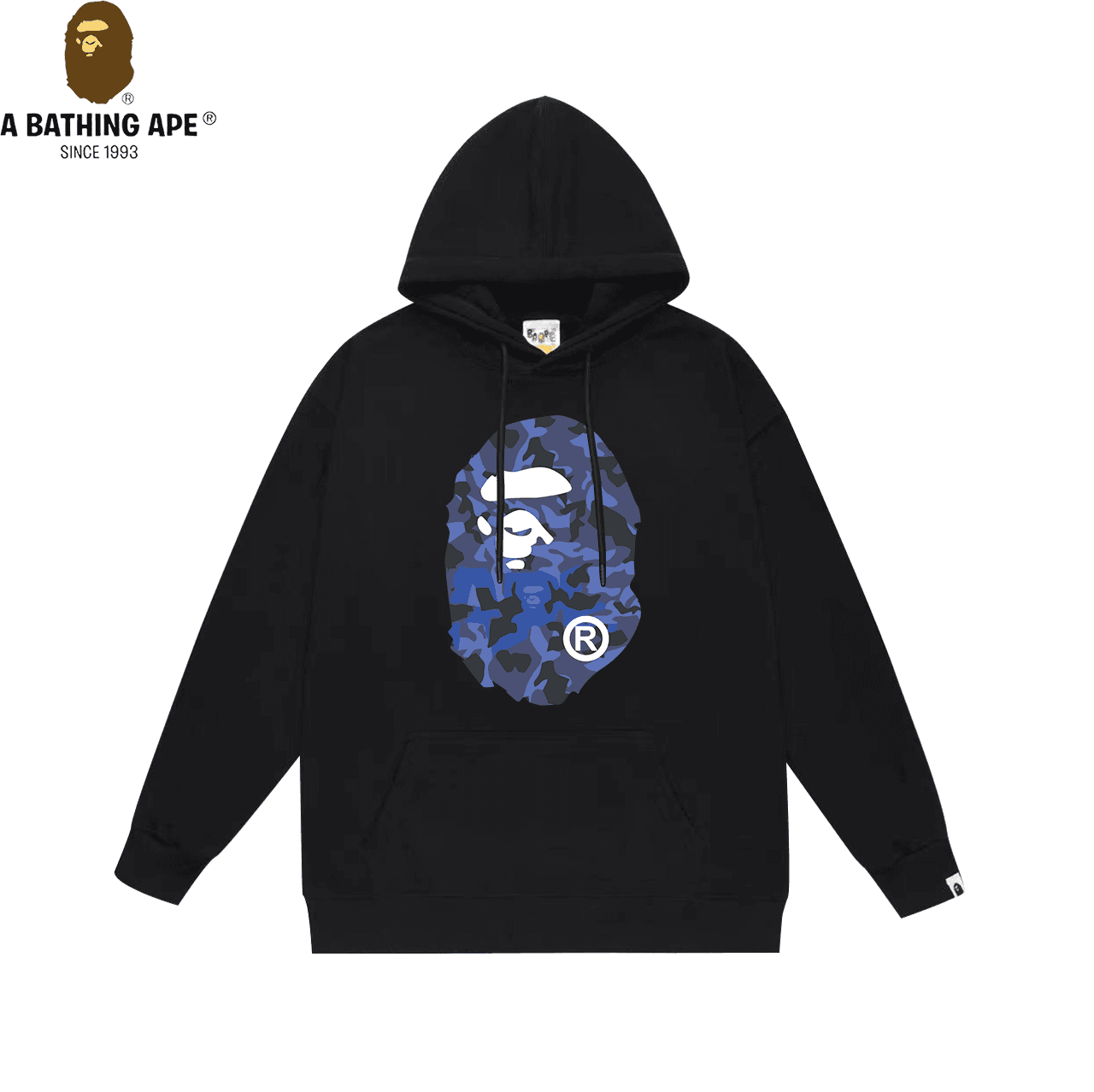 A Bathing APE BAPE-BAPE Camouflage Ape Head Pattern Printed Hoodie Unisex