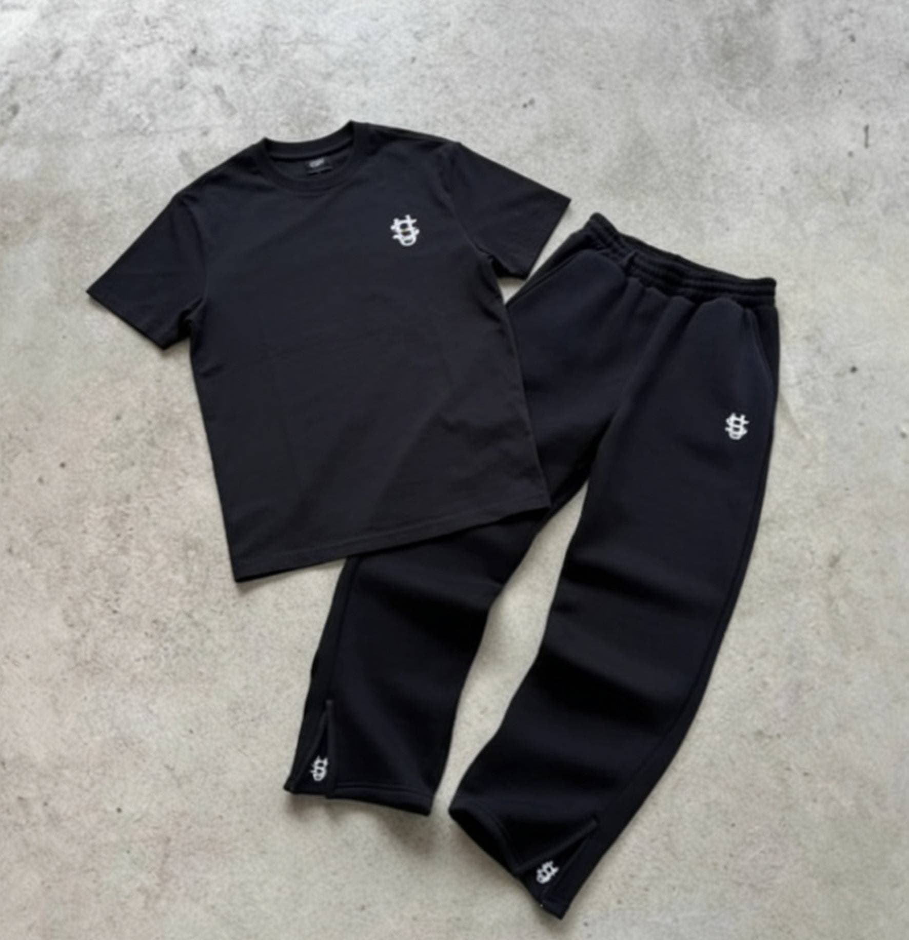 Men's Clothing New Embroidered Print T-shirt Set Design, Everyday Street Style.