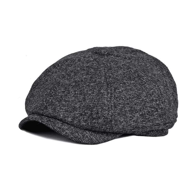 Unisex Hat Women's Autumn vintage beret Winter thickened warm cap octagon hat men's painter's hat