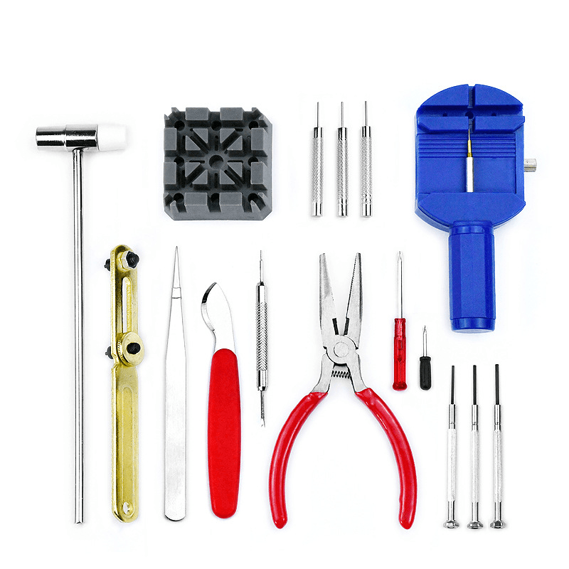 Outils de réparation de montres, démontage du bracelet, réparation de montres, ensemble de 16 pièces, ouvre-boîtier arrière de montre, extracteur de bracelet en acier, couteau de levier inférieur