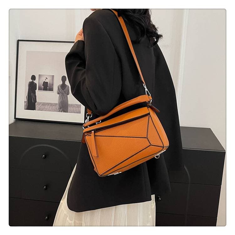 2025 New Geometric Women's Bag Splicing Diamond Lattice Pillow Bag Single Shoulder Crossbody Handbag Women's Bag