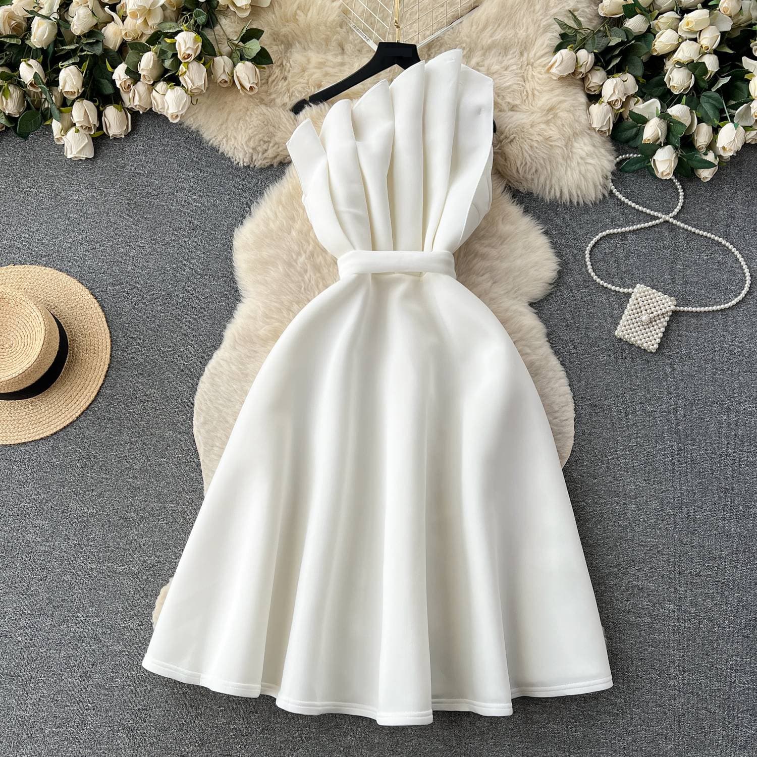 Women's Clothing Elegant Off-Shoulder Floral Lace Dress With High Waist & A-Line Silhouette – Vintage-Inspired, Slimming, Flowy Formal Gown ( S-3XL)