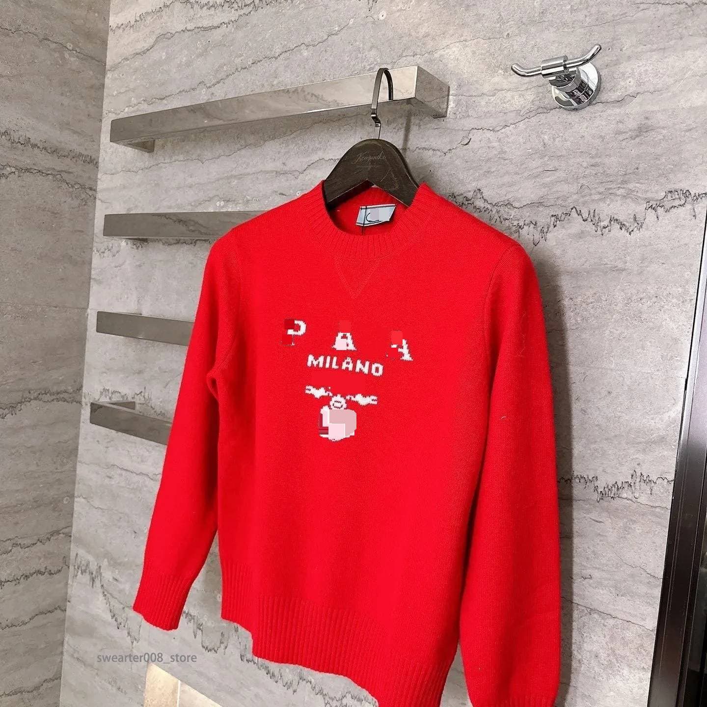 Pulls pour femmes O Italy Designer Pull en laine tricoté pour femmes Pull Paris de haute qualité floqué style classique
