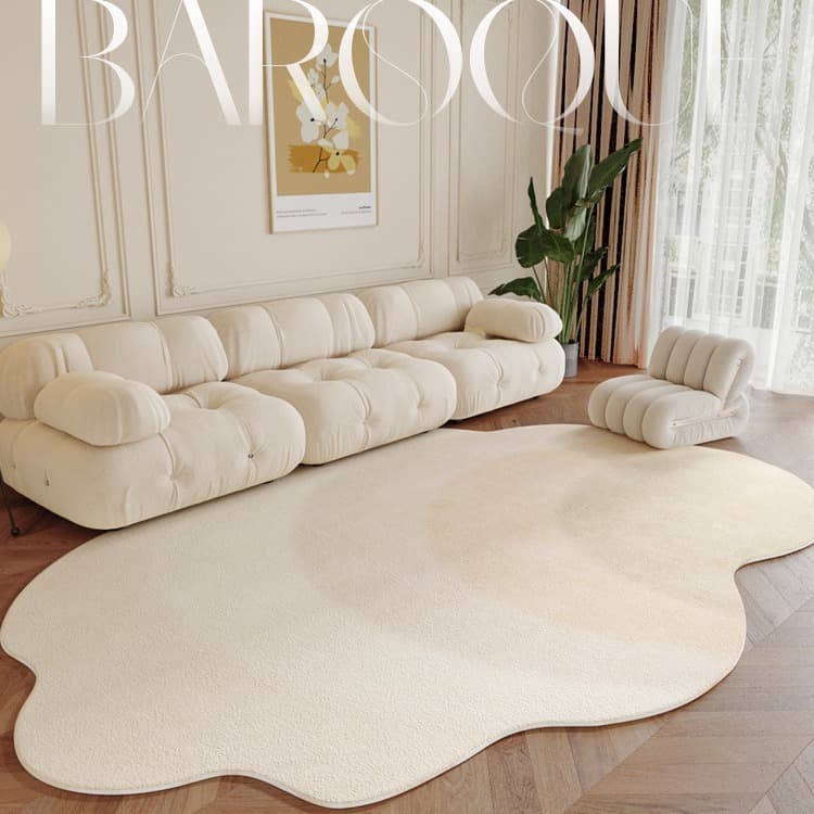 Vintage Nordic Boho Cross-Border Cashmere Carpet Light Luxury Living Room Sofa High-End Cream Style Bedroom Bedside Irregular
