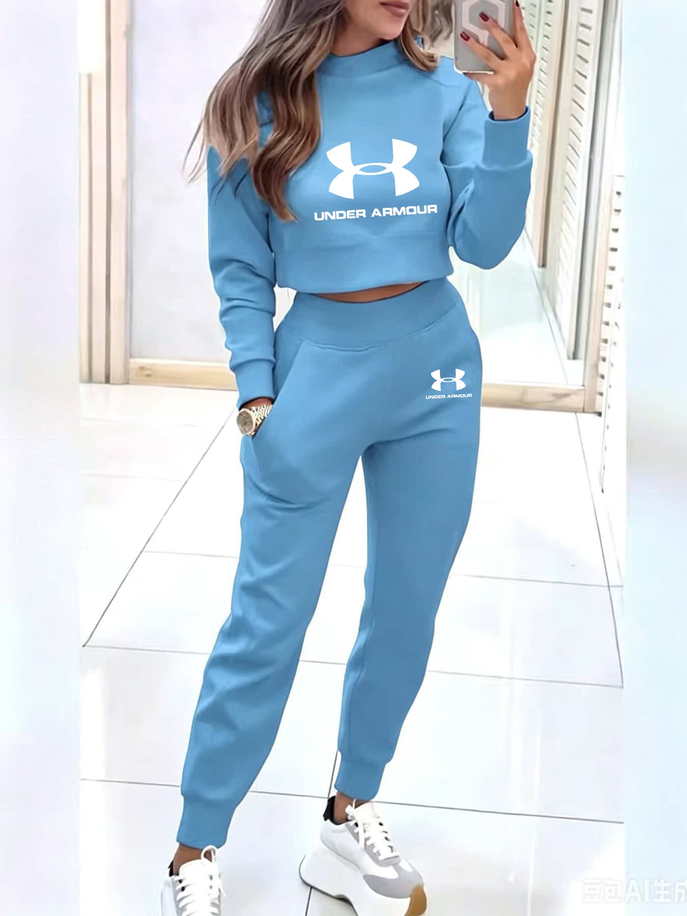 Ensemble pull-over imprimé sport tendance pour femme, best-seller printemps-automne