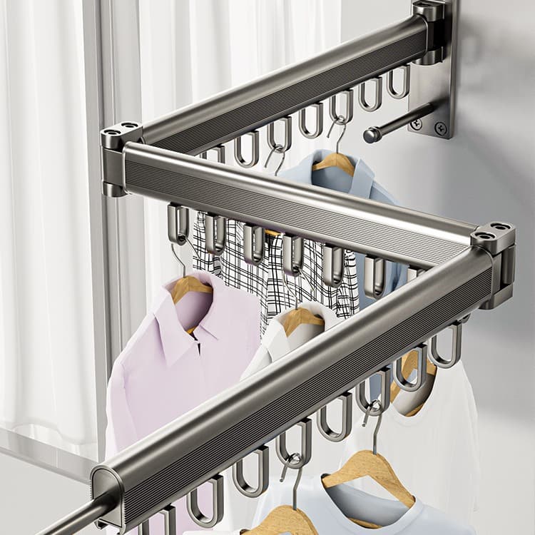 Foldable Wall-Mounted Clothes Drying Rack – Space-Saving, Extendable & Rustproof (No Drilling Required, Heavy-Duty Multiple Colors & Configurations)