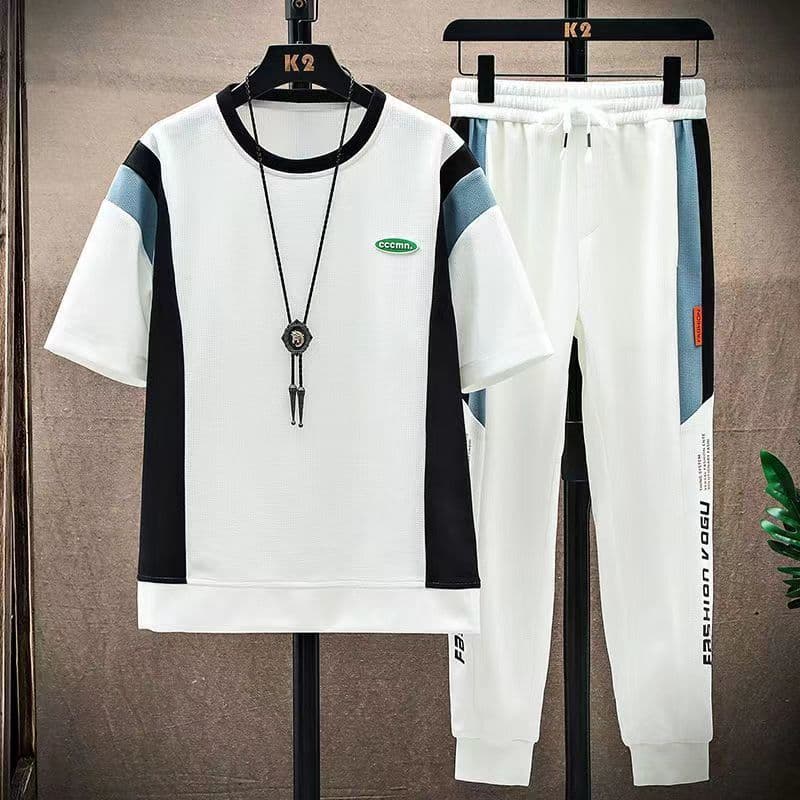 Men's Clothing Summer Suit Short Sleeved T Shirt Shorts Wear A Complete Set Of Summer Thin Fashion Brand Slim Casual Sportswear