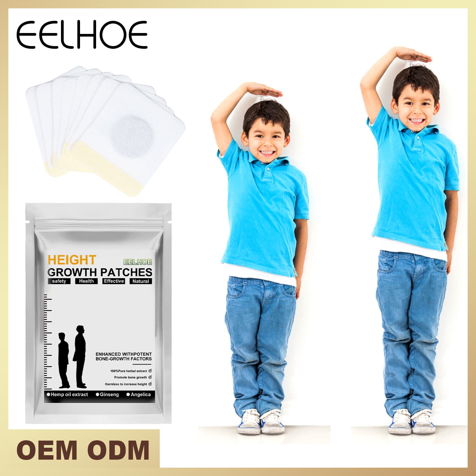body promoting Eelhoe height care plantar acupoint stimulation long foot patch