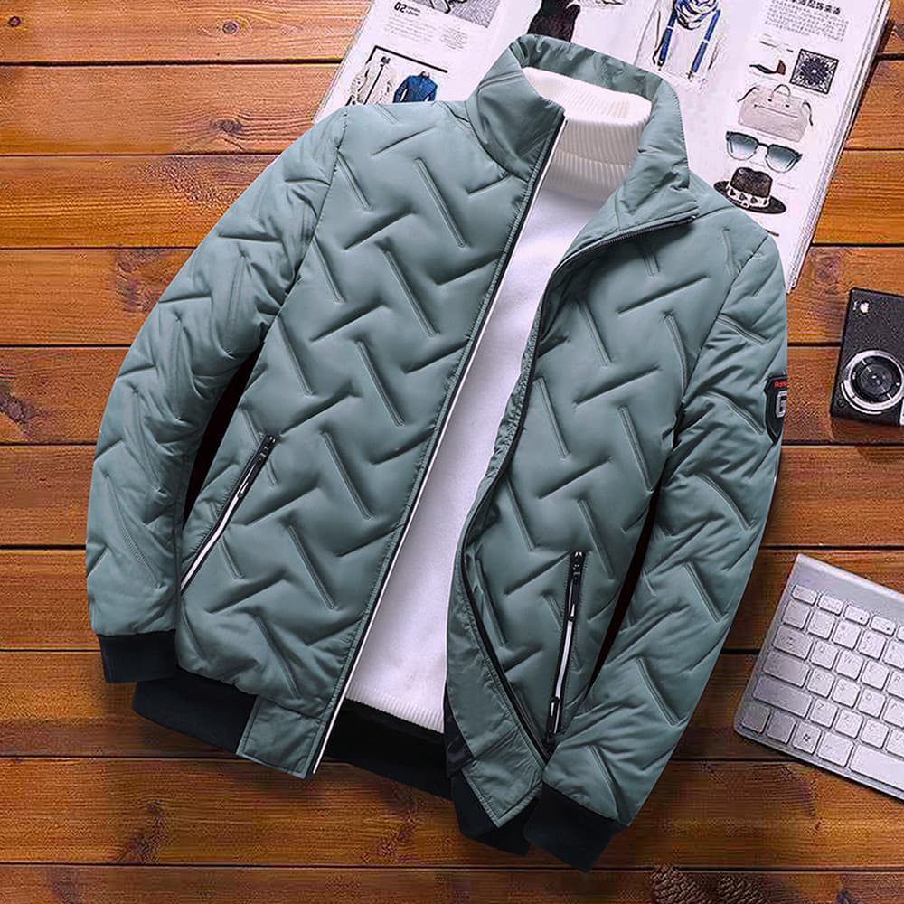 Autumn Jacket Men Cotton Padded Jacket Korean Fashion Streetwear Casual Jacket Men Fashion Clothing Stand Collar Coats