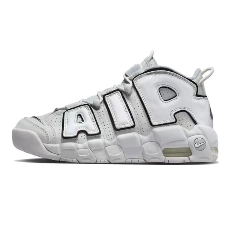 Chaussures de basket-ball Hommes Nikes Airs More Uptempo 96 Total Scottie Pippen Blanc Varsity Rouge Vert Multi Noir Bulls Université Bleu Femmes Ba
