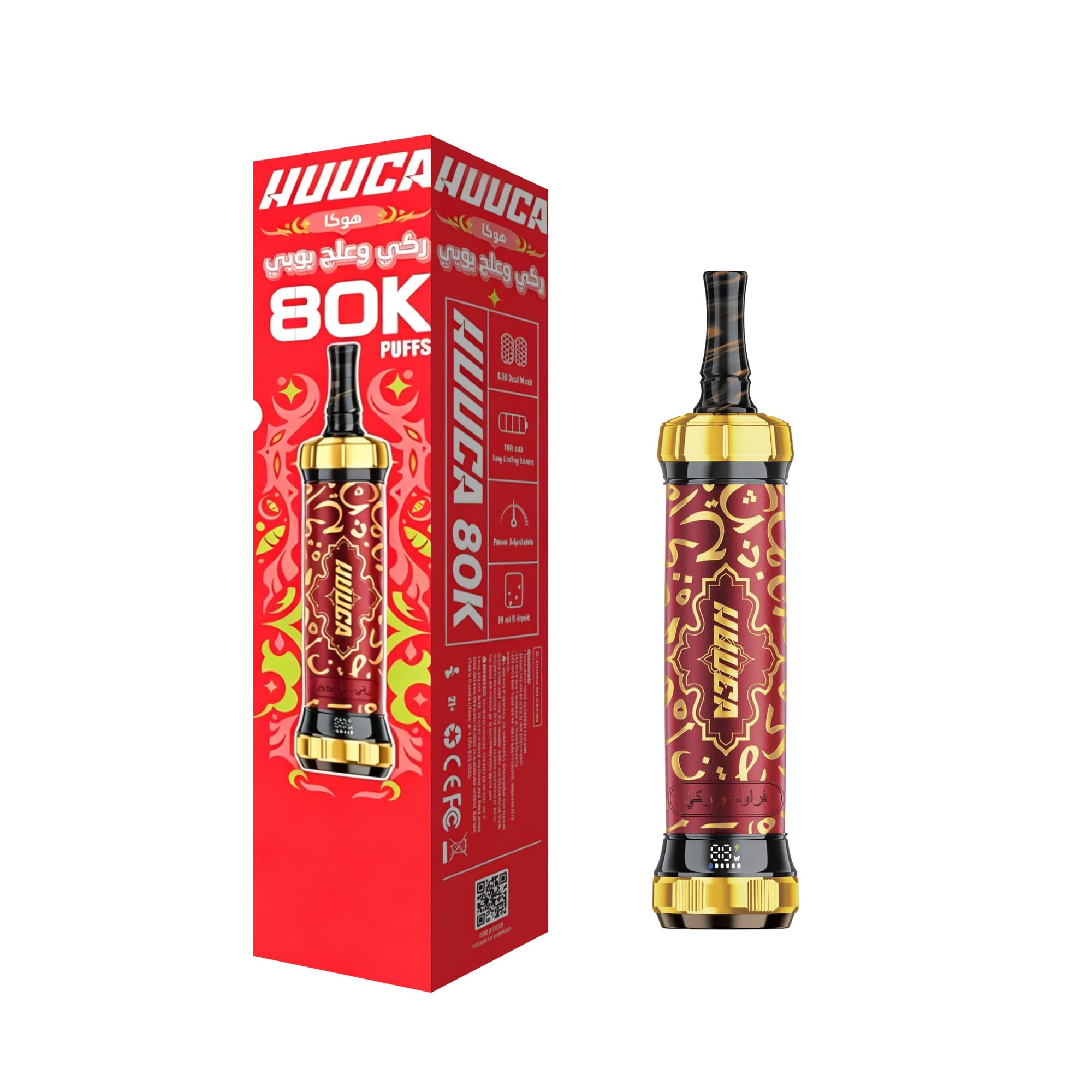 HUUCA 80K 80 000 bouffées 3 mg DTL Vape jetable 30 ml 1500 mAh
