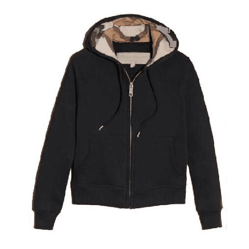 Sweat à capuche unisexe de style britannique, de haute qualité, taille européenne et américaine, avec fermeture éclair.