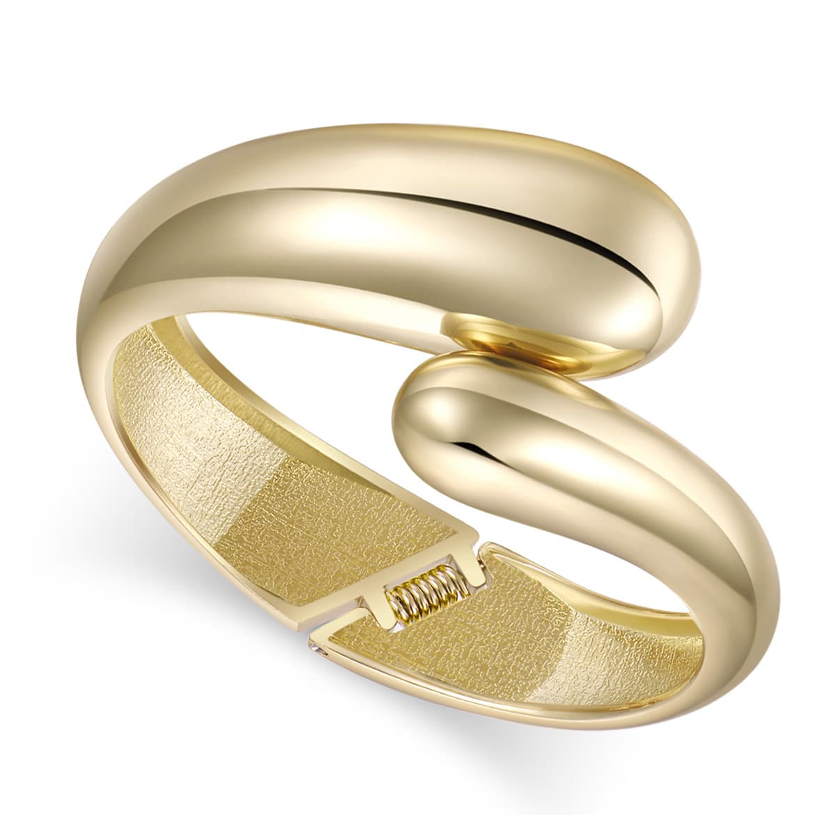 Women's Jewelry Fashion Water Drop Polished Bracelet Design Sense Two Color Splicing Gold Cold Style Bracelet