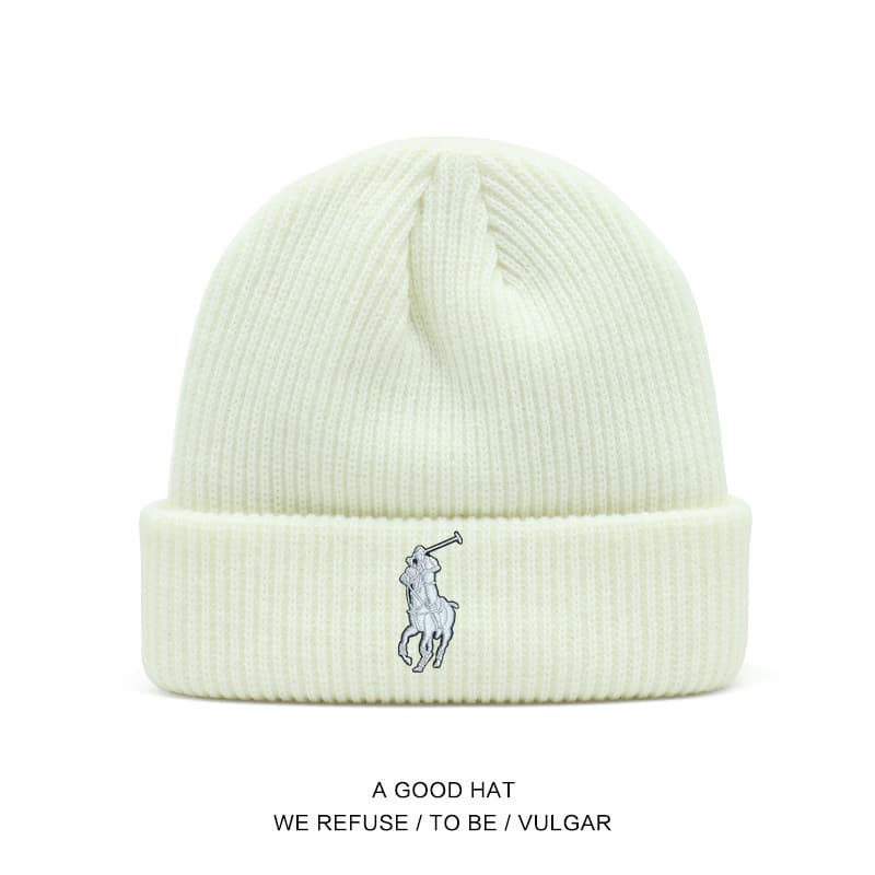 Bonnets en maille Polo pour hommes et femmes, bonnets d'automne et d'hiver, chapeaux chauds et protecteurs contre le froid, chapeaux simples et élé